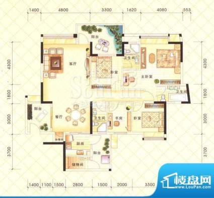 恒福新城观邸21座04面积:158.95平米