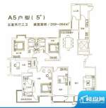 鑫域国际A5户型 5室面积:259.00m平米