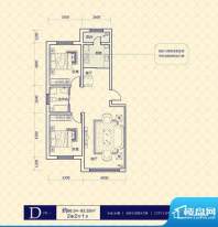 嘉惠红山郡D户型图 面积:88.54平米