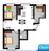 北港富海家园A户型图面积:79.00m平米