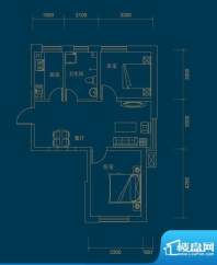 新大华府d1户型图 2面积:73.97平米