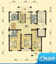 银泰花园A1 3室2厅2面积:124.00m平米