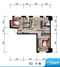 中安美寓小高层E3户面积:71.45平米