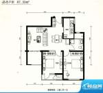 力天凤凰城J2-5户型面积:87.39m平米