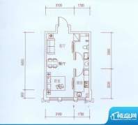 万盛国邦B户型图 1室面积:42.00平米