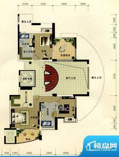 金色水岸6号楼标准层面积:328.00m平米