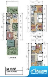 东泽博园B户型 5室2面积:213.68m平米