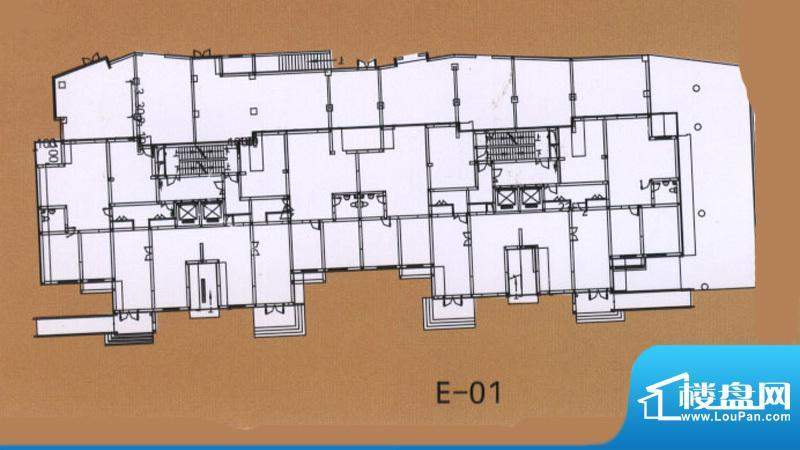 E-01户型整层平层图