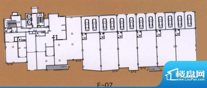 E-07户型整层平层图