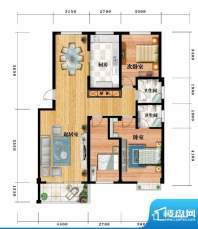 爱家花园c1样板房 3面积:110.48m平米