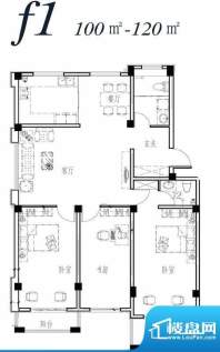 天海湾水城多层f1户面积:100.00m平米