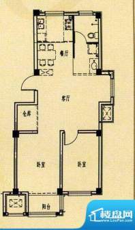 天海湾水城一期e1户面积:65.00m平米