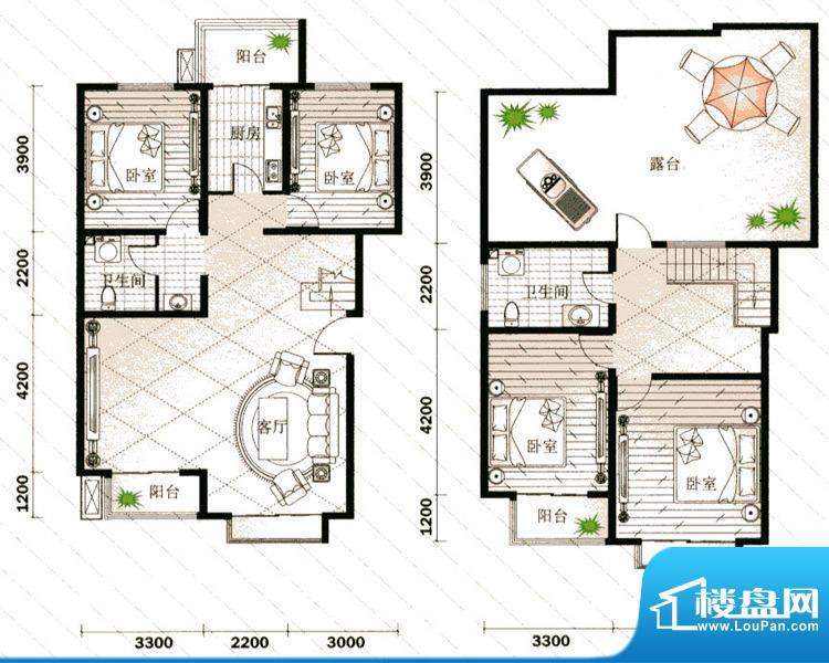 仁宝新居4号楼K户型面积:179.92平米