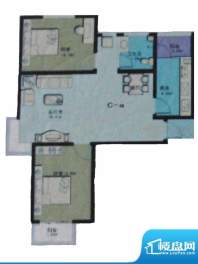 正兴佳苑c-a户型 2室面积:93.00平米