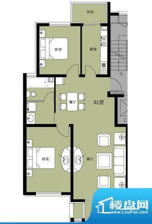 亨泰公寓B1户型 2室面积:100.79平米