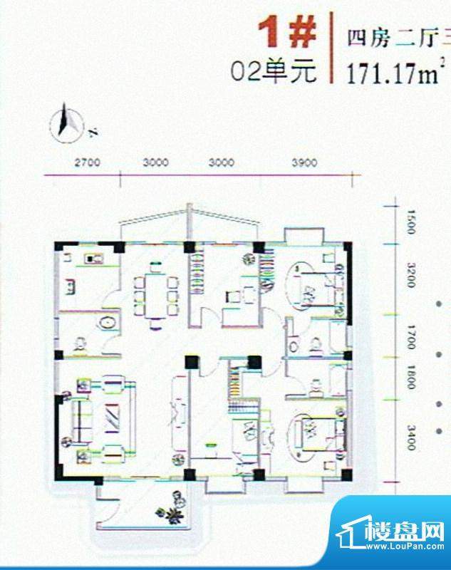 东方伟业城市广场1#面积:171.17m平米