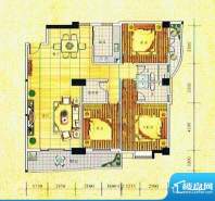 新新水岸帝景C户型 面积:159.00m平米