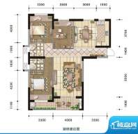 中超水木春天3#楼A户面积:113.00m平米