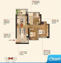 中源领第1期C户型 3面积:87.00m平米