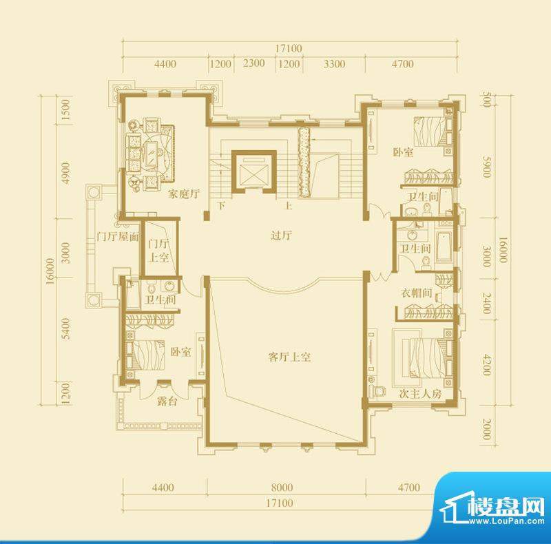 王爵城堡885户型二层