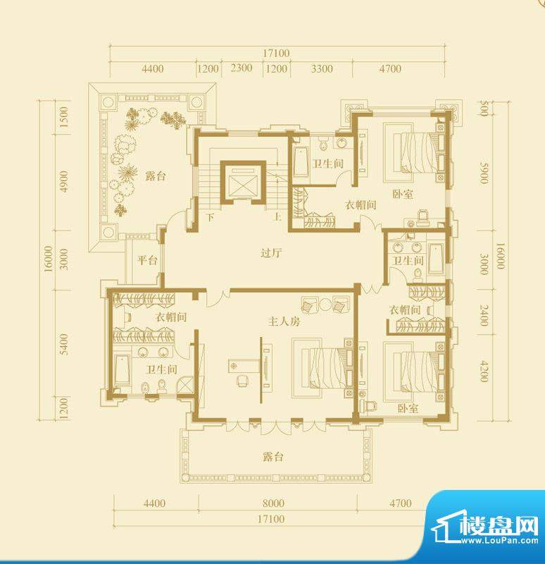 王爵城堡885户型三层