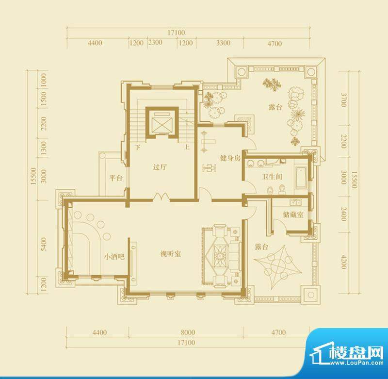 王爵城堡885户型四层