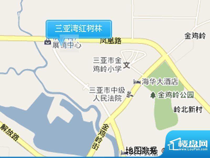 三亚湾红树林交通图