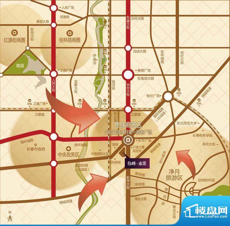 伟峰东第交通图