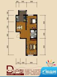 吉大菲尔瑞特D2户型面积:62.00平米