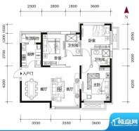 恒大绿洲1号楼1单元面积:120.00平米