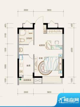 保利百合香湾一期D户面积:46.00平米