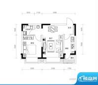 棠棣J户型图 1室1厅面积:54.75平米