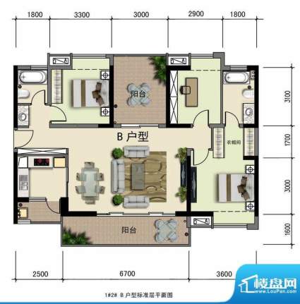 水榭丹堤叠景花园洋面积:120.44平米