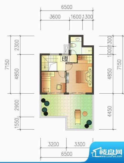 和信经典花园E户型跃面积:200.00平米