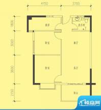 滨江度假城C户型图 面积:79.61平米