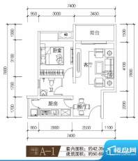 海韵阳光城精致一房面积:50.69平米