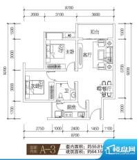 海韵阳光城温馨两房面积:64.15平米