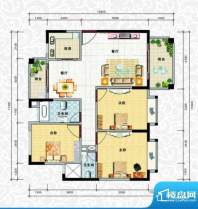 天龙佳园1号楼B-1户面积:108.98平米