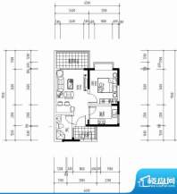 滨江花城5号楼一单元面积:54.23平米