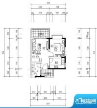 滨江花城5号楼二单元面积:54.23平米