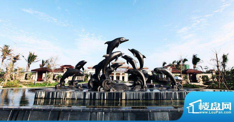 博鳌金湾博鳌金湾入口海豚雕塑