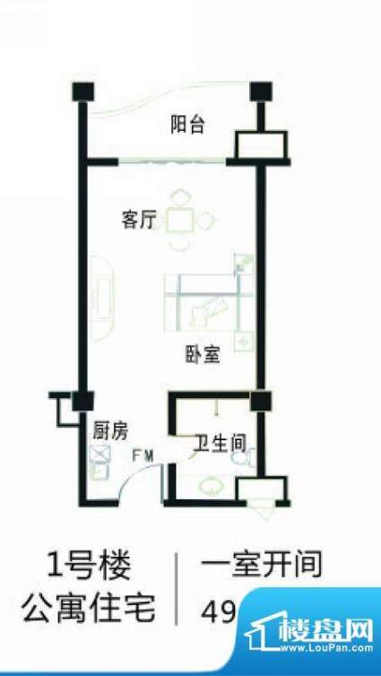 南海家园1号楼公寓住面积:49.18平米