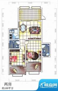 森海湾两房 2室2厅 面积:100.00平米