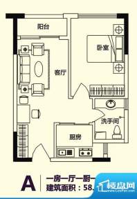 义方家园商务公寓标面积:58.88平米
