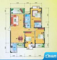 碧湖湾C单元户型 3室面积:155.22平米