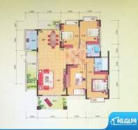 碧湖湾D单元户型 4室面积:189.39平米