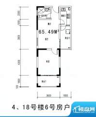 伊比亚河畔4#18#号楼面积:65.49平米