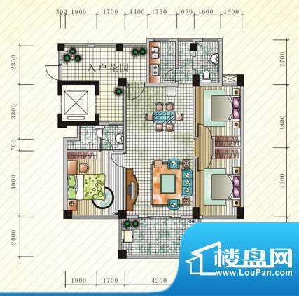 伊比亚河畔24号楼B1面积:128.21平米