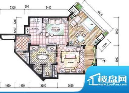 东和福湾公寓B2户型面积:104.26平米