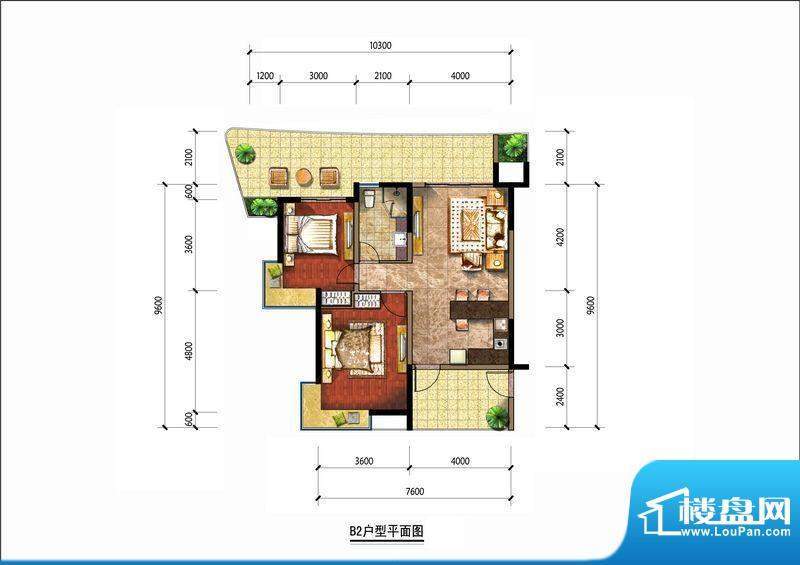 中信香水湾公寓B2户面积:96.34平米
